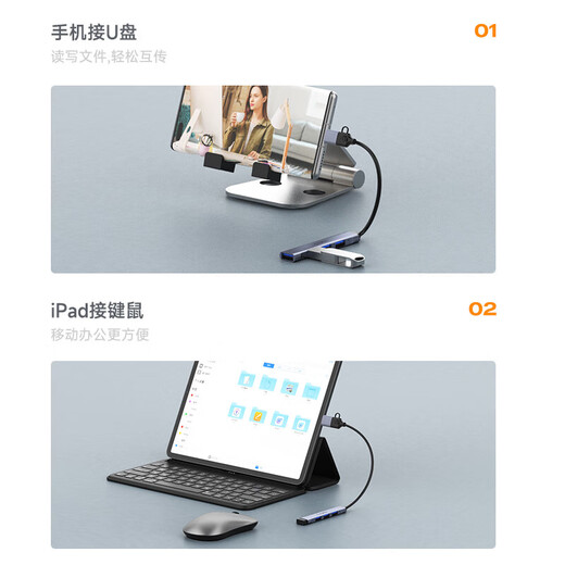 Biyazi Typ-C-Kartenleser USB All-in-One SD-Karte TF Memory Card USB Hochgeschwindigkeit Splitter Multifunktionsdocking-Station für Kamera-Mobiltelefon Computer Drone geeignet