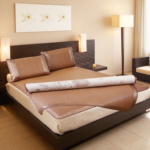 Tin string mat, straw mat, rattan mat 0.8/ 0.9/1.0/1.1/1.3/1.4/1.6/1.7m bed 1 meter wide 1.2 step-by-step double-sided mat 0.8x1.95 meters (+ pillowcase others