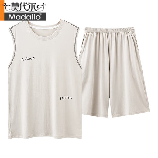 Modal men's pajamas summer sleeveless vest shorts thin cool ice silk casual home clothing set Sn9214 ​​XL men-