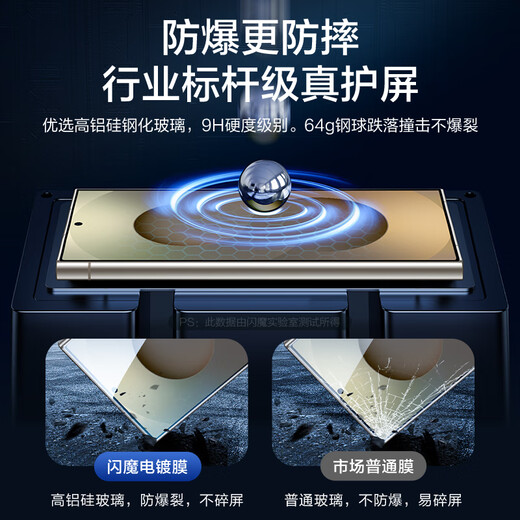 Flash Magic is suitable for Samsung s25ultra tempered film full screen Samsung Galaxy S25 Ultra mobile phone film high-definition all-glass explosion-proof and anti-fingerprint two-piece package free artifact