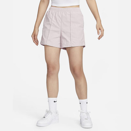 耐克（NIKE）运动裤女裤2025春夏季新款休闲裤梭织透气训练短裤FV6623-020 FV6623-019淡紫色 2XL