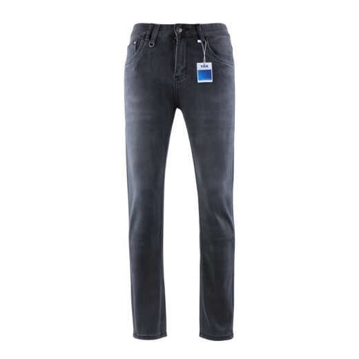 BS'O Little Monster High-end Cotton Casual Jeans Men New Retro Autumn Men's Pants Spring and Autumn Cropped Pants/Long Pants Nina Gray Cropped Pants Thin Style JK3HC1389 33 Two-foot-six (151-160Jin[Jin equals 0.5 kg])