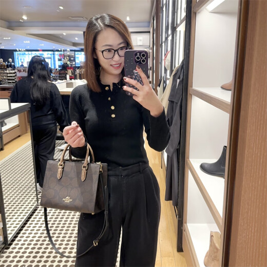 蔻驰（COACH）潼妈Coach蔻驰Maggie托特24小号大号CY676 677 1.小号奶茶 24.5*19*11.5厘米