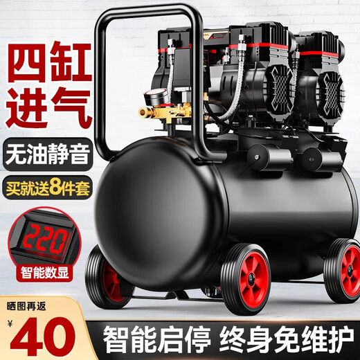 XMSJ空压机充气泵小型220v便携式工业级木工静音高压打气泵空气压缩机 3990W-20L双电磁阀+全铜无刷+ 3180W+3890W+3990W+4290W