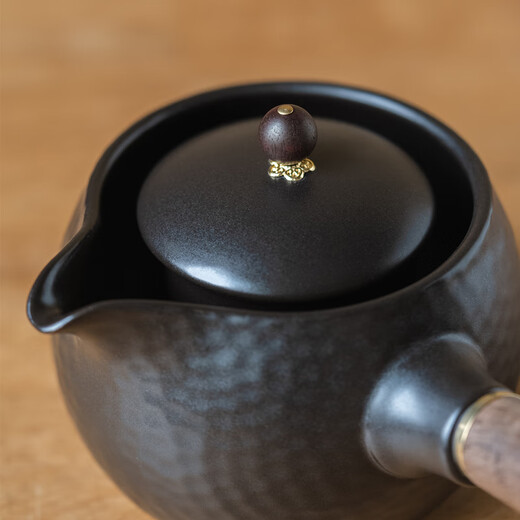 Nanji ceramic teapot electric ceramic stove household living room small tea stove pot tea old white tea Pu'er tea set hammer pattern side handle kettle 700ml + square electric ceramic stove 900w