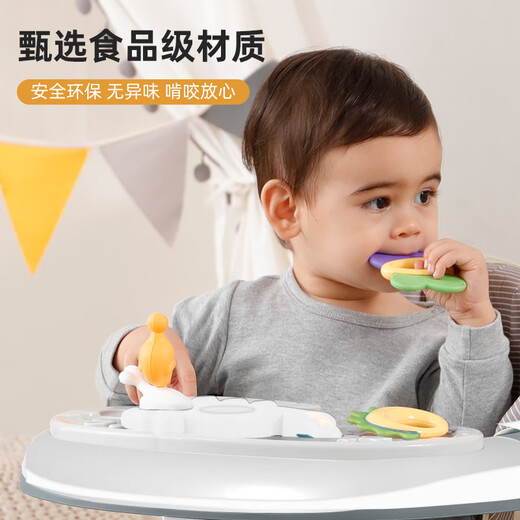 小不丢婴儿学步车6到18个月宝宝防o型腿婴儿多功能儿童一周岁2024 [远山灰]尊享版-摇摇马+脚脚垫+