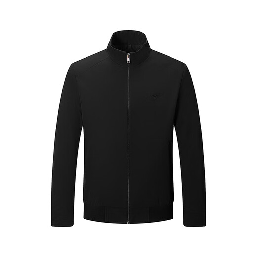 Septwolves Business Travel Easy Jacket Men's 2025 New Stand Collar Stretch Smooth Business Casual Men's Men's Jacket 001 (Black) XL