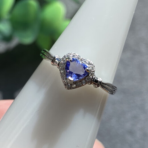 Lieruibao Crystal Edge Natural Boutique Tanzanite S925 Sterling Silver Ring Necklace Earring Bracelet Best Friend Girlfriend Holiday Gift Style 7 Earrings Bare Stone Particles About 5mm