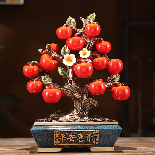 Ping Anxiele Adornos de manzana Alimmons ruyi Room TV TV Gabinete de vinos Decoración Artesanía Reubicación de nuevos regalos de casa Ping Base de arroz en macetas Ping (WXY01M)