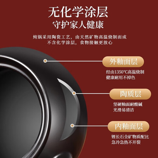 Persson Sister Lian's same style decoction casserole 6L ceramic open flame heat-resistant Chinese medicine pot health pot Chinese medicine cooking jar