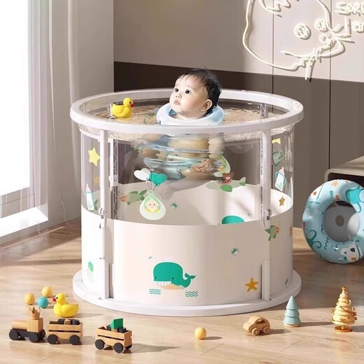 Maile Kid Baby und Kinderbad Schwimmeimer transparent Badeimer 0-3 Jahre sichtbares Faltbadeimer Baby Schwimmbad Spielzeug