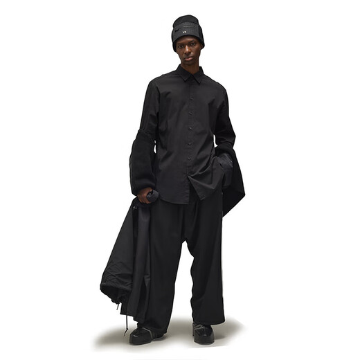 Y-3 [Muss für Reisen] Y3 Herrenhemden, Männer und Frauen gleiche gedruckte lässige Hemden 51JE9274 Schwarz XS