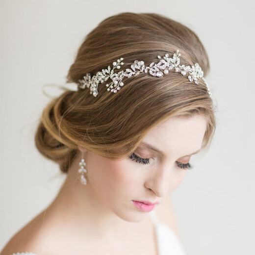 DYN handmade rhinestone beads European and American bride headdress fairy hair band pearl headband wedding dress styling exterior hair accessories hair accessories