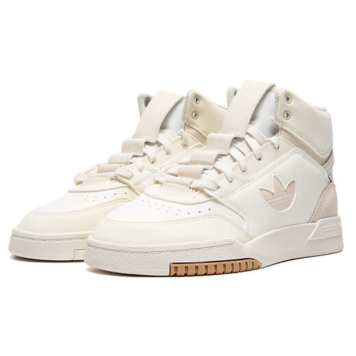 Adidas阿迪达斯三叶草休闲鞋女鞋春季新款运动鞋学生百搭高帮板鞋 IF2677/汉玉白/肉粉色 36.5