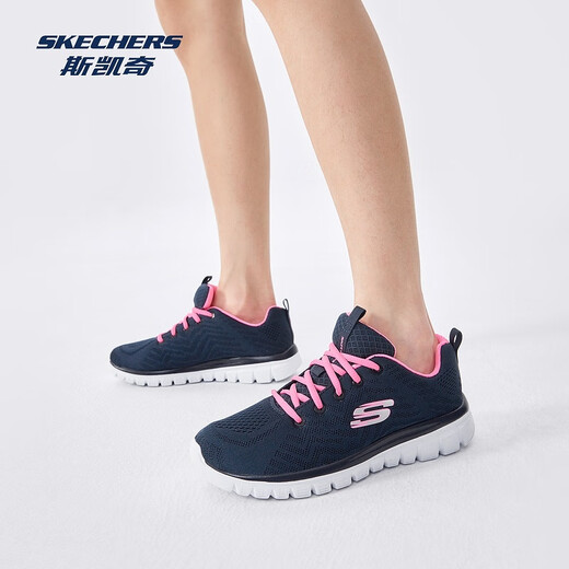 Skechers men's and women's shoes running shoes travel shoes breathable sports mom comfortable walking shoes 12615