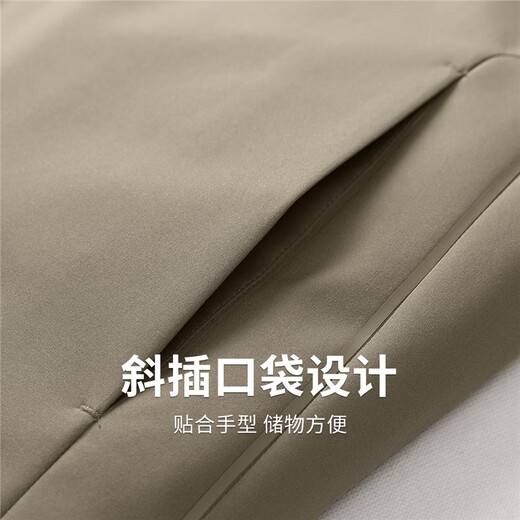 与狼共舞【三防】连帽夹克男2025春季新款防油污户外通勤休闲青年外套1009 卡其701 L (175)