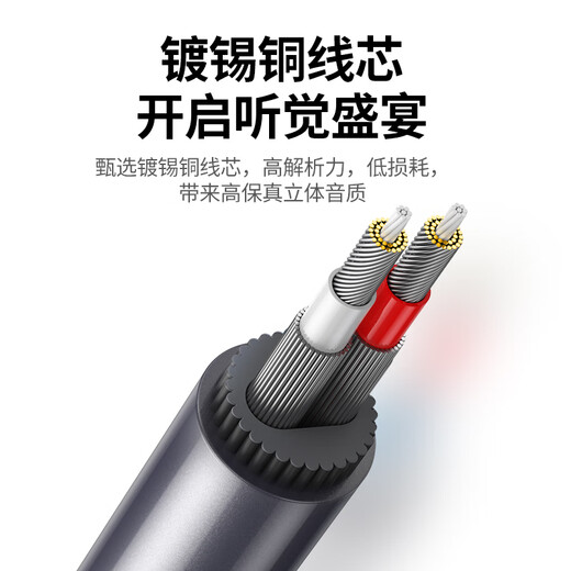 Greenlink 3,5 mm auf doppeltes Lotuskopf-Audiokabel, halb rot und weiß, 2RCA-Verbindungskabel, Mobiltelefon, Computer, TV-Anschluss, Audiobox, Verstärker, Konvertierungskabel, 3 Meter, 10512