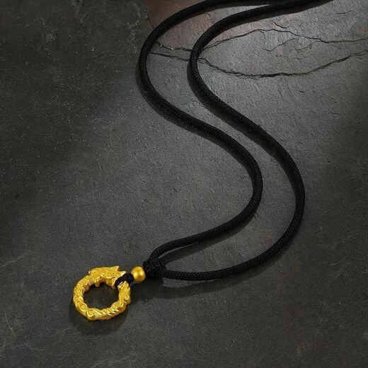 Golden Gogh 999 Bag Silber Drache Zodiac Pendant Männer und Frauen Friedensschnallen Das Jahr der Zodiac Halskette Goldbeutel Silber + Geburtsjahr Drachen Frieden schnallen das schwarze Seil + Superwert 2,3 g [13899 Hongkong Dollar) versichert 998 Stunden versichert 998 Stunden