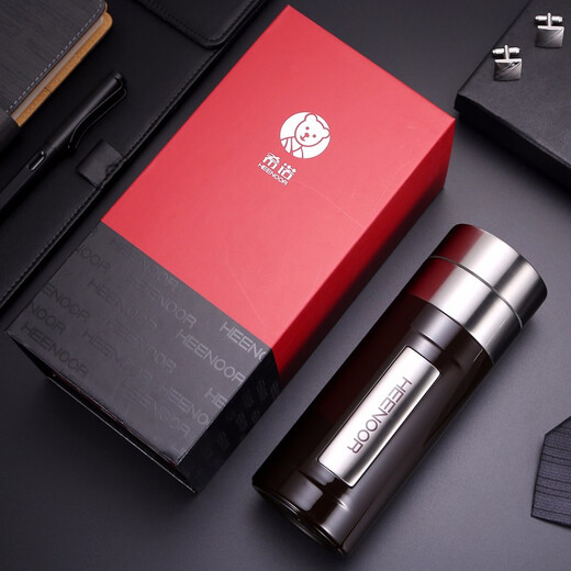Heenoor-Thermoskolben integrierte Formmännerwasserbecher mit Griffen, hochwertige Bürogeschenke, High-End-Business Custom Tea Tasse, Long Blue-360ml-8701