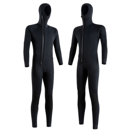 Zailu winter swimming warm swimsuit men's wetsuit hooded thickened 3 cold-proof wet surfing suit snorkeling one-piece wetsuit 3MM hooded color matching hooded S S