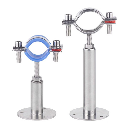 Jinggong (JINGGONG) 304 stainless steel pipe bracket gas pipe clamp water pipe fixed bracket adjustable pipe clamp hoop pipe buckle (25-27) 50-100mm adjustment