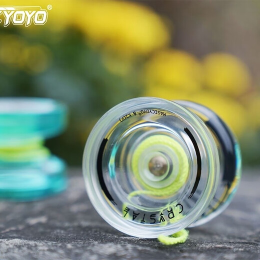 Wanli beginner yo-yo K2 plastic crystal yo-yo professional fancy competition Magic yoyo children Dead sleep-transparent yellow