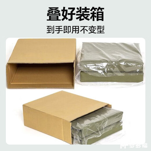 3565 际华模型被手工定型被内务棉被可盖可叠单人豆腐块军绿被子 军绿色 【手工】定型被（三折叠法）
