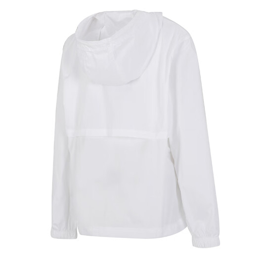 Nike Women's Jacket 2025 Sommer Neue Sport- und Freizeit-Windbreaker-Kapuzen-Modetrendy Trendy Top gewebte Jacke DM6180-100/Weiß/Show Foto Rückerstattung 10 m (160/84a)