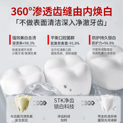 MUESRGTEI胖东美白牙膏来抑菌除口臭去黄牙渍烟渍牙垢十大知名品牌含氟护龈 一盒装【去黄去渍】