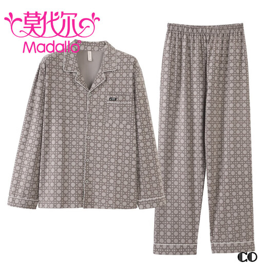Modal [gleicher Stil für die Theke] Pyjama für die Frühlings- und Herbst-Herbst-Pure-Baumwoll-Langarm-Herbst-Herbst-Vat-Herren-Home-Kleidung 3882 m (165 Größe) empfohlen, 100-125 Gewicht zu tragen, 100-125