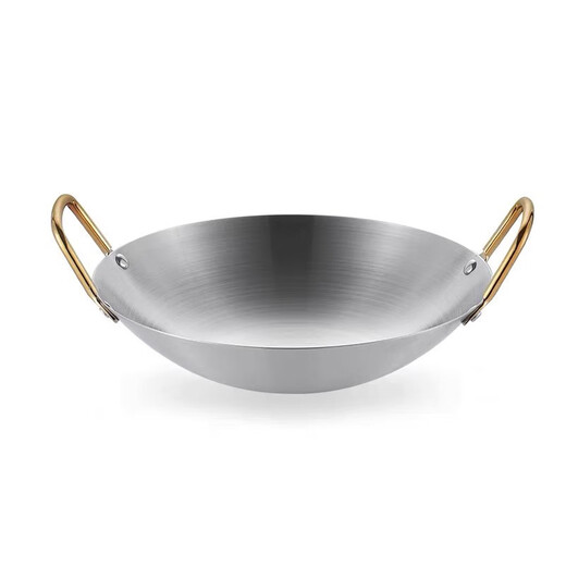 FANCYCHIC304 extra thick stainless steel pot commercial small hot pot seafood griddle commercial hotel bar tripod pot thickened thickened Korean stainless steel gold ear 24cm