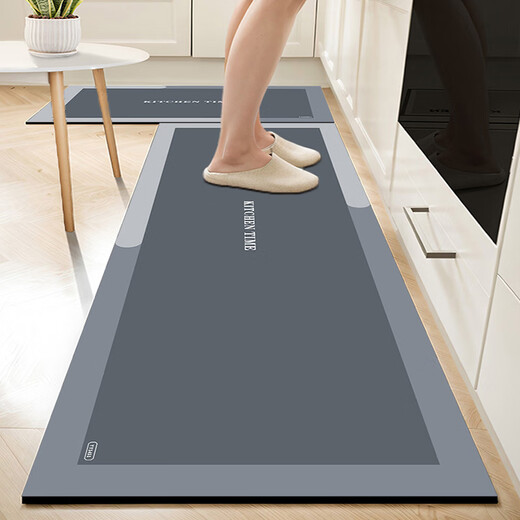 Ziwu Qian Kitchen Special Floor Mat de cuisine Tapis ménage Ménage Absorption d'eau antidérapante Mat à absorption d'eau Entrée Porte de salle de bain gratuite Affiche étanche Diatom de boue