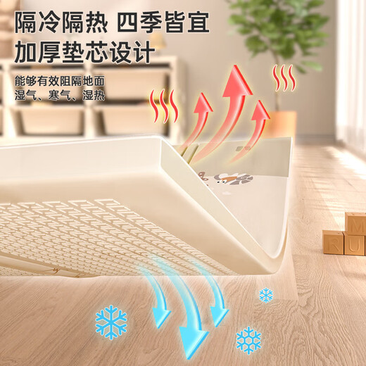 盟石婴儿爬爬垫折叠爬行垫XPE地垫0-6个月-1岁新生儿宝宝防摔2cm加厚 泡泡鲨鱼150*180*2cm+手提袋