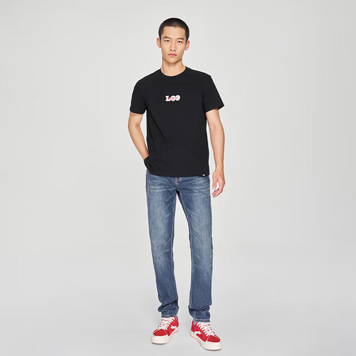 Lee25新品五袋款设计731舒适锥形牛仔裤中深蓝男 中深蓝 33尺码偏大