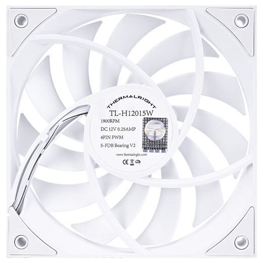 利民（Thermalright）TL-C12015W-S 纯白12CM ARGB薄扇 机箱风扇 H12015W