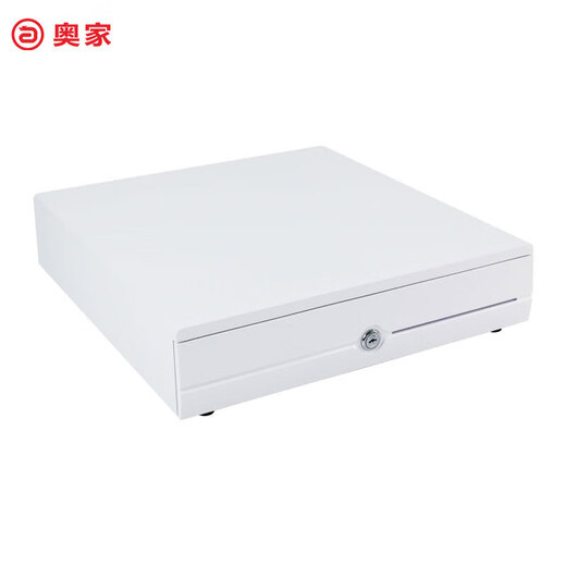 Aojia cash box with lock cashier box cashier box black and white box thickened silver receiver three-speed lock smart cash box universal money box money box