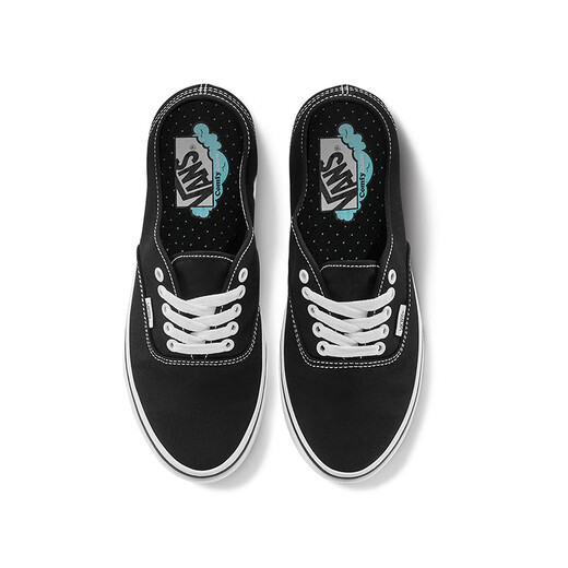 VANS范斯官方 升级款Comfy Authentic缓震经典帆布鞋 黑色  36 