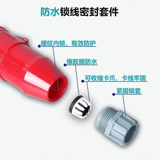艺枼工业插头插座235明暗装座16325芯防水连接器 16a5芯插头typ235 16a5芯明装插座typ6623