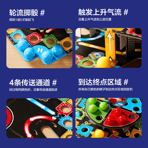 狂野骑士立体飞行棋儿童益智玩具跳棋盘类桌游3-6-8岁男女孩小学生日礼物