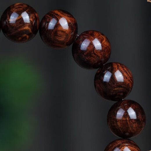 Longyin Authentic Hainan Huanghuali Bracelet Men's Landscape Pattern Old Material Purple Pear Wood High Oil Density Buddha Beads Wenwan Bracelet Women HY111213020