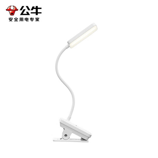 BULL Eye Protection Clip Bedside Lamp Bedroom Rechargeable Small Desk Lamp Learning and Reading Lamp Dormitory Clamp Desk Lamp with Extra Long Battery Life Rechargeable White 4.5w/Three-level Dimming Official Anti-Blue Light Clip-On Video Charger and Plug-in