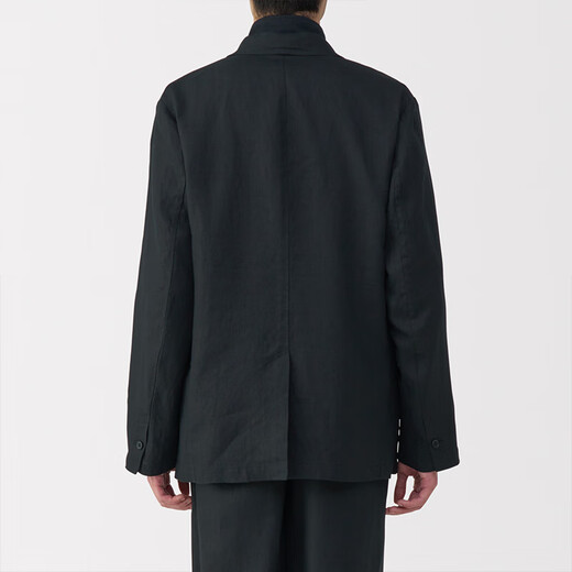 MUJI (MUJI) men's hanma water-washed jacket men's jacket 25 years summer men's suit small suit casual AD0WRC5S black S (165/84A)