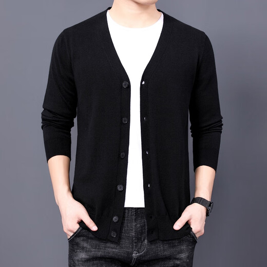 Zhaolu Cardigan Pullover mit Knöpfen Pullover mit mittlerem Alter Sweater Cardigan Herren koreanischer Stil Fashion Casual Jacket 860 Medium Grey XL 175/115135/155Jin [Jin ist gleich 0,5 kg]