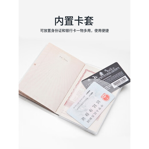 Molin Passport Cover Travel Passport Jacke ID Matte transparente Passabdeckung ID Passschutzschutz Abdeckung Passport Clip 2 Packs Gleicher Code