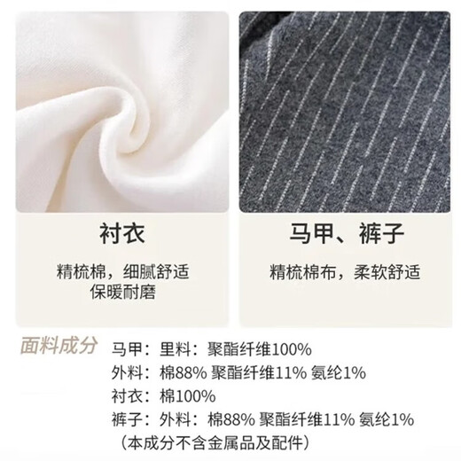 欧育男童套装宝宝周岁衣服秋冬季礼服婴儿花童主持人西装抓周生日衣服 S2034灰色马甲+衬衣+裤子 三件套 80 (身高68-77体重17-20斤)