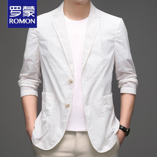 ROMON (ROMON) Spring y otoño Traje casual Chaqueta para hombres Hielo de alta gama Ropa de protección de sol de seda de moda