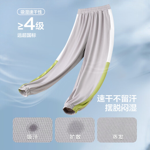 Zuoxi [quick drying] Children's clothing boys' mosquito-proof pants 2025 new summer thin children's sports pants Navy blue 140