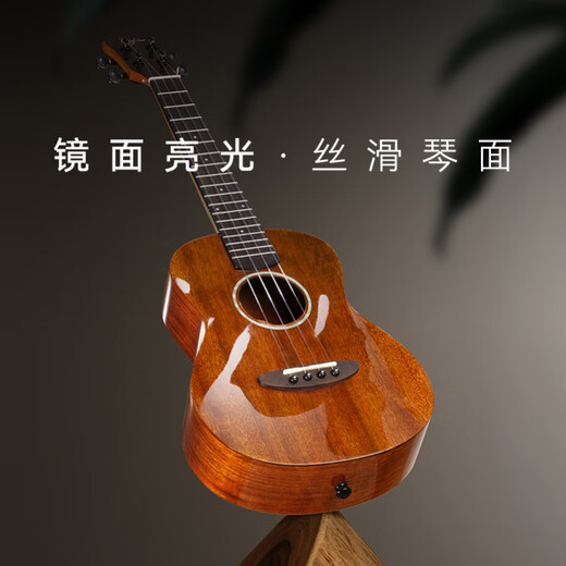 巴丽（BALI）尤克里里初学者23寸男女入门级乌克丽丽儿童小吉他 23寸-原木色-镜面亮光[经典款]