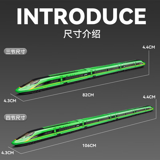 Control remoto de Yuanqi Lingli Track Electric Fuxing Train Simulación de juguete Aleación de riel de alta velocidad Modelo de EMU Modelo de niños y regalos de juguete para niños [aleación de control remoto] Fuxing Silver-Four Sections con paso elevado *1+ Plataforma *2+ Double Circular *1 1