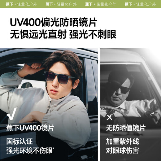 Beneunder sunglasses, men's cycling glasses, special sunglasses for driving, polarized sunglasses, aluminum-magnesium alloy large square frame